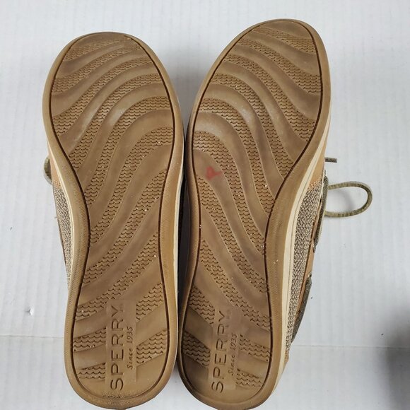 Sperry Topsiders Women's STS95589 Tan Leather Slip On Loafer Boat Shoes US 7.5M - Picture 10 of 10